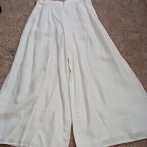 LINEN WIDE LEG PANTS